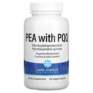 Lake Avenue Nutrition, PEA 300 毫克 + 吡咯喹啉醌 10 毫克，90 粒素食胶囊