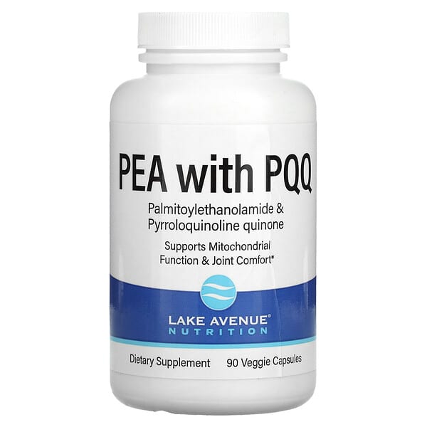 Lake Avenue Nutrition, ПЭА 300 мг и PQQ 10 мг, 90 растительных капсул