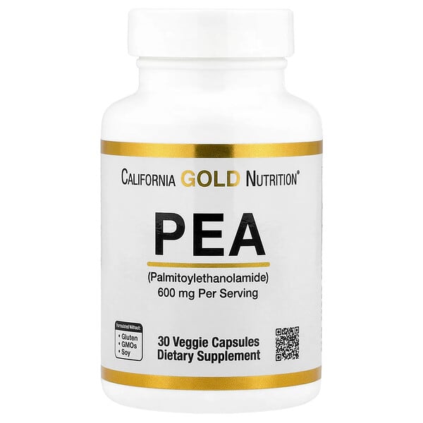 PEA (Palmitoylethanolamide), 30 Veggie Capsules (300 mg per Capsule)