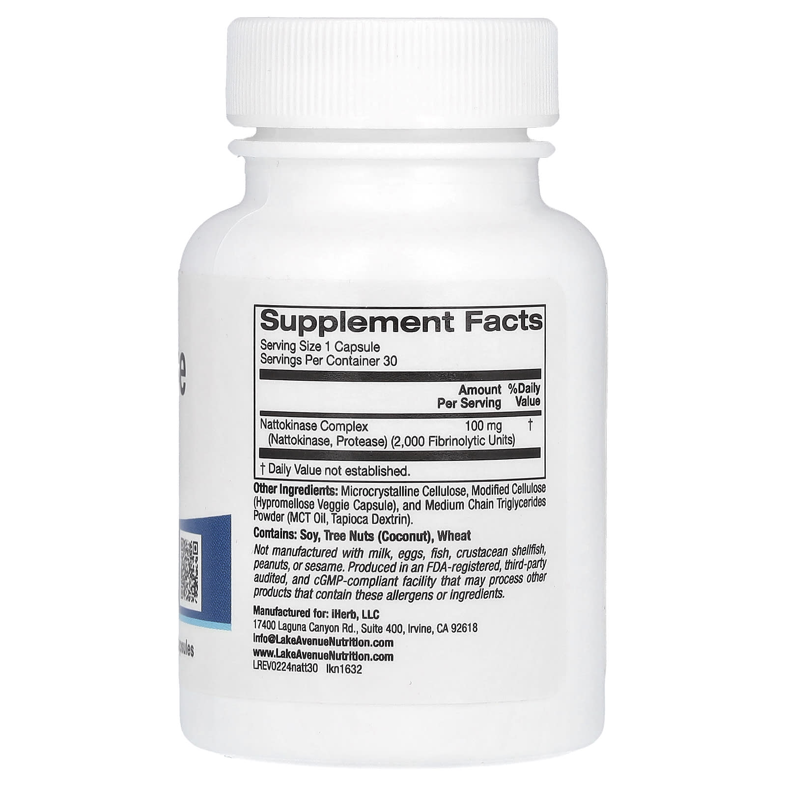 Lake Avenue Nutrition, Nattokinase, Proteolytic Enzyme, 2,000 FUs, 30 ...