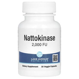 Lake Avenue Nutrition, Nattokinase, Proteolytic Enzyme, Nattokinase, proteolytisches Enzym, 2.000 FE, 30 pflanzliche Kapseln
