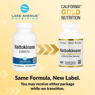 Lake Avenue Nutrition, Nattokinase, 2,000 FU, 180 Veggie Capsules