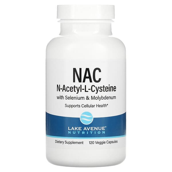 Lake Avenue Nutrition‏, NAC، ن-أسيتيل سيستين مع سيلينيوم وموليبدينوم، 600 ملجم، 120 كبسولة نباتية