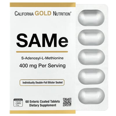 California Gold Nutrition, SAMe, Para-Toluene Sulfate, 400 mg, 60 Enteric-Coated Tablets
