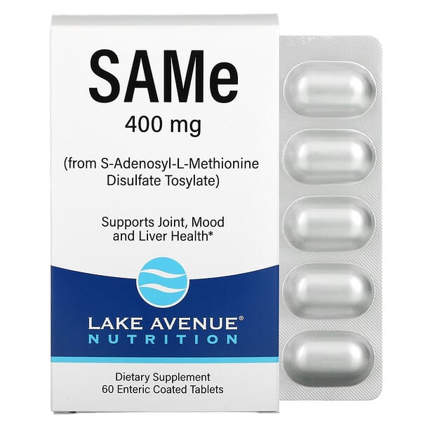 Lake Avenue Nutrition, SAMe（S-アデノシルメチオニン）、400mg、60粒