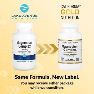 California Gold Nutrition, Magnesium Complex, 300 mg, 250 Tablets