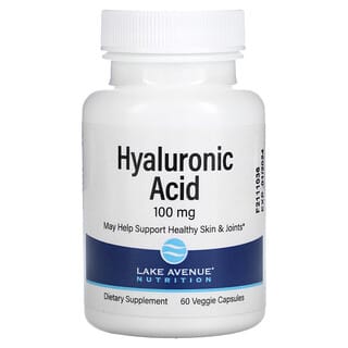 Lake Avenue Nutrition, Acide hyaluronique, 100 mg, 60 capsules végétariennes