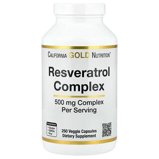California Gold Nutrition, 白藜芦醇复合物，含葡萄籽提取物、红葡萄酒提取物和反式白藜芦醇，250 粒素食胶囊