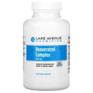 Lake Avenue Nutrition, Resveratrol Complex, Resveratrol-Komplex, 500 mg, 250 vegetarische Kapseln
