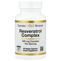 California Gold Nutrition, комплекс с ресвератролом, 60 растительных капсул