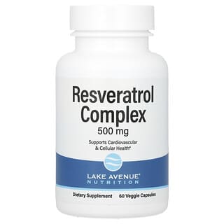 Lake Avenue Nutrition, Complexo Resveratrol, 500 mg, 60 Cápsulas