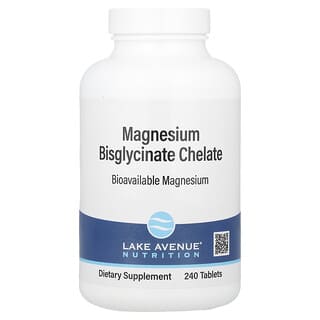 Lake Avenue Nutrition, Magnesium Bisglycinate Chelate with TRAACS®, Magnesiumbisglycinat-Chelat mit TRAACS®, 200 mg, 240 Tabletten (100 mg pro Tablette)