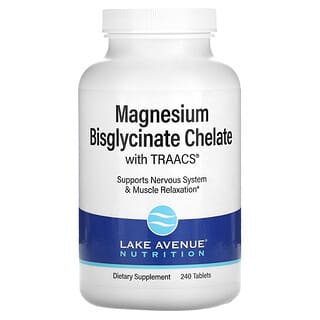 Lake Avenue Nutrition, Bisglycinate de magnésium chélaté avec TRAACS®, 100 mg, 240 comprimés  