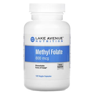 Lake Avenue Nutrition, Метилфолат, 800 мкг, 120 растительных капсул