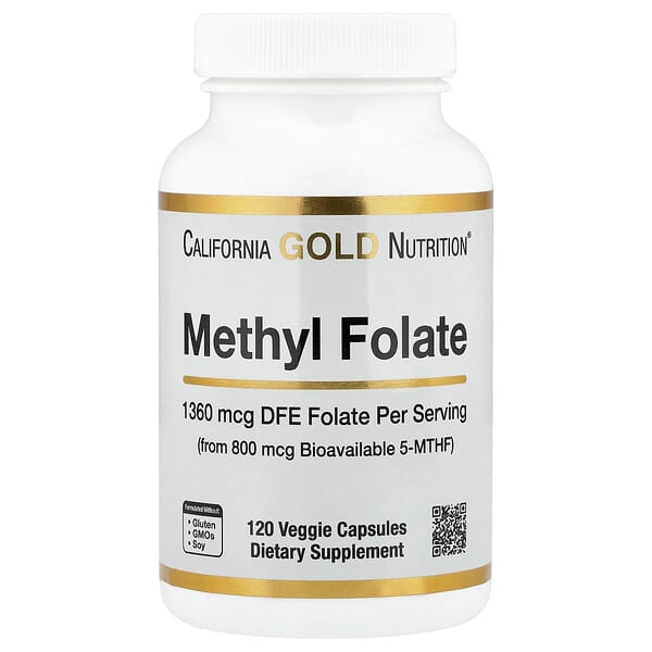 Methyl Folate and Vitamin C, 120 Veggie Capsules