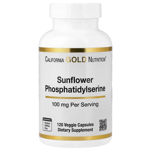 California Gold Nutrition Sunflower Phosphatidylserine, 100 mg, 120 Veggie Capsules