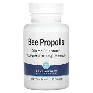 Lake Avenue Nutrition, Propóleo de abeja, Extracto 5:1, Equivalente a 1000 mg, 90 cápsulas vegetales