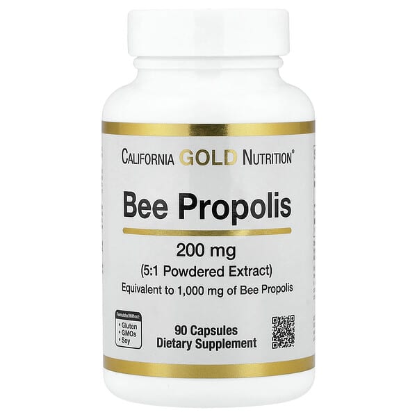 California Gold Nutrition, Bee Propolis, 1,000 mg, 90 Capsules