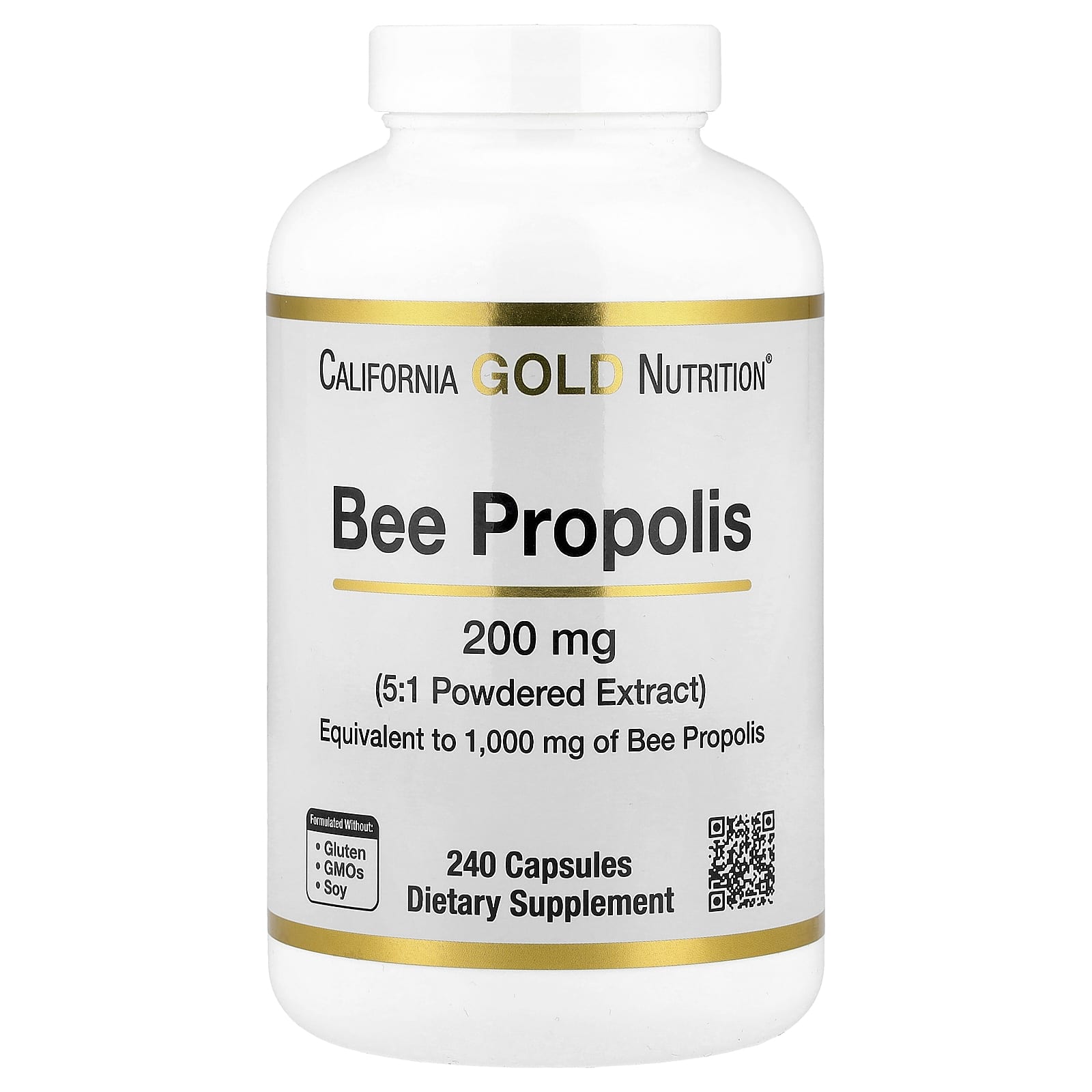 California Gold Nutrition Bee Propolis – 240 gélules de California Gold Nutrition