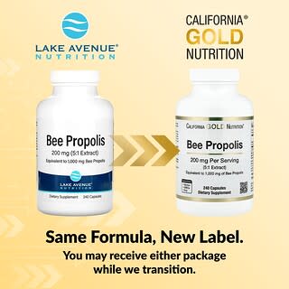 California Gold Nutrition, пчелиный прополис, 1000 мг, 240 капсул