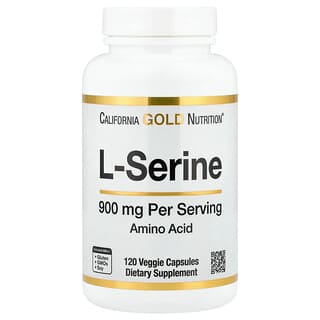 California Gold Nutrition, L-серин, 900 мг, 120 растительных капсул