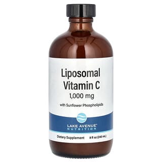Lake Avenue Nutrition, Vitamina C liposomal, Sin endulzar, 1000 mg, 236 ml (8 oz. líq.)