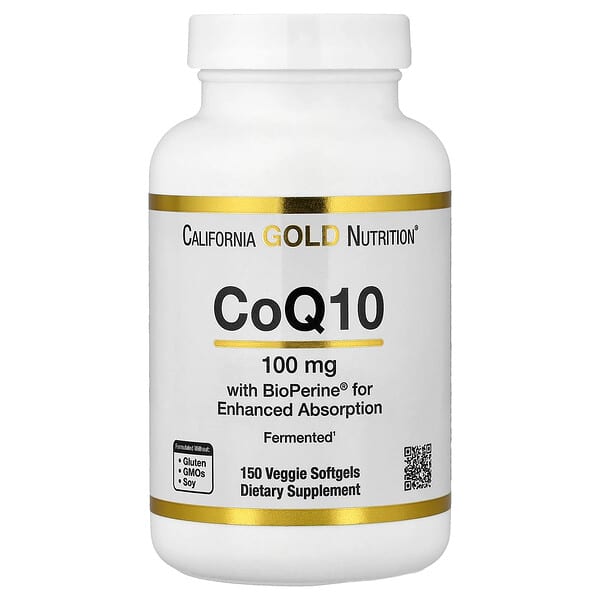 California Gold Nutrition, 輔酶 Q10，含 BioPerine® 黑胡椒提取物，150 粒素食膠囊