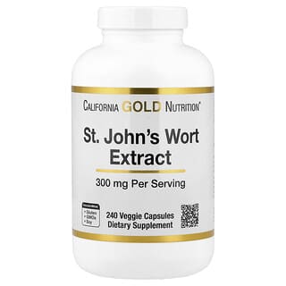 California Gold Nutrition, Extracto de hierba de San Juan, 300 mg, 240 cápsulas vegetales