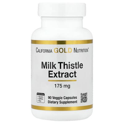 California Gold Nutrition, Milk Thistle Extract, 175 mg, 90 Vegetarian Capsules