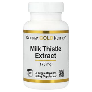 California Gold Nutrition, Extracto de cardo mariano, 175 mg, 90 cápsulas vegetales