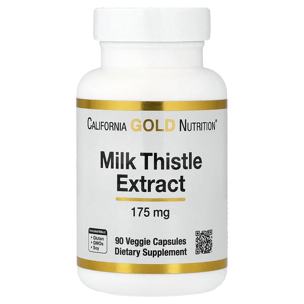 California Gold Nutrition, Milk Thistle Extract, 175 mg, 90 Veggie Capsules — product photo 1