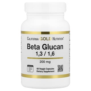 California Gold Nutrition, Beta Glucan 1-3, 1-6, 200 mg, 60 vegetarische capsules
