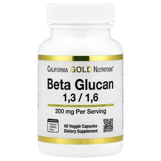California Gold Nutrition, Beta-Glucan 1-3, 1-6, 200 mg, 60 vegetarische Kapseln