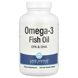 Lake Avenue Nutrition, Omega-3 魚油，1250 毫克，120 粒魚明膠軟膠囊