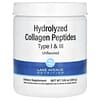 Péptidos de colágeno hidrolizado, Tipo I y III, Sin sabor, 200 g (7,05 oz)