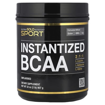 California Gold Nutrition, Instant BCAA Powder with L-Leucine, L-Isoleucine, and L-Valine, Original Flavor, 2 lb (907 g)