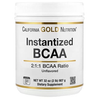 California Gold Nutrition, Instantized BCAA Powder with L-Leucine, L-Isoleucine, and L-Valine, Unflavored, 2 lb (907 g)