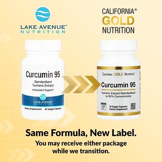 California Gold Nutrition, Kurkumin 95, 30 Kapsul Nabati (500 mg per Kapsul)