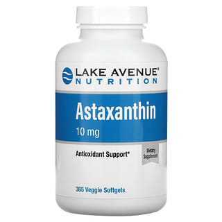 Lake Avenue Nutrition, Astaxanthin, 10 mg, 365 Cápsulas Softgel Vegetais