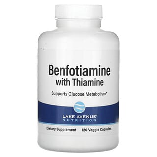 Lake Avenue Nutrition, Benfotiamina com Tiamina, 250 mg, 120 Cápsulas Vegetais