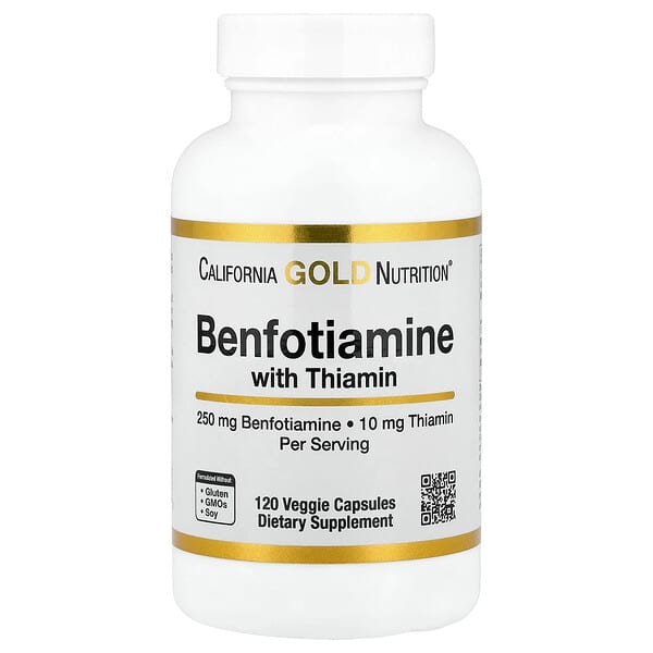 Benfotiamine with Thiamine, 250 mg, 120 Veggie Capsules