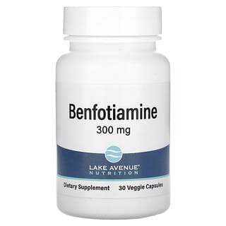 Lake Avenue Nutrition, Benfotiamina, 300 mg, 30 cápsulas vegetales