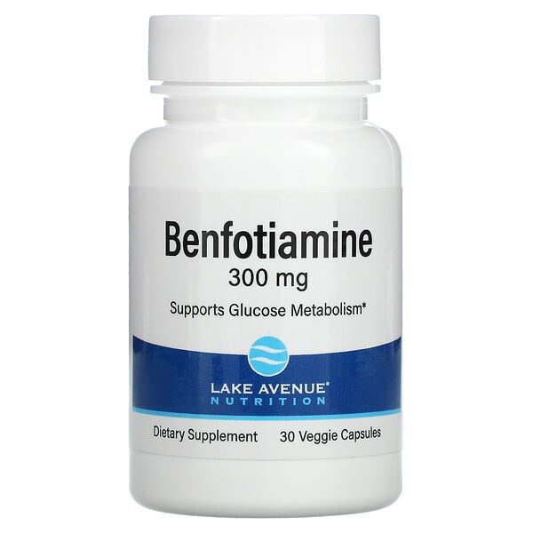 Lake Avenue Nutrition, бенфотиамин, 300 мг, 30 растительных капсул