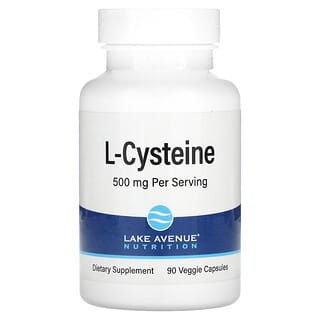 Lake Avenue Nutrition, L-цистеин, 500 мг, 90 растительных капсул
