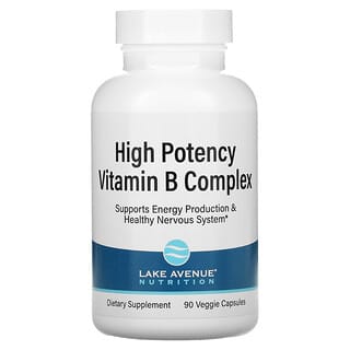 Lake Avenue Nutrition, High Potency Vitamin B Complex, hochwirksamer Vitamin-B-Komplex, 90 vegetarische Kapseln