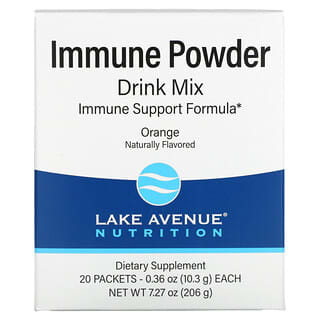 Lake Avenue Nutrition, Mezcla para preparar bebidas de refuerzo inmunitario en polvo, 20 sobres, 10,3 g (0,36 oz) cada uno