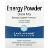 Lake Avenue Nutrition, Mistura para Bebida em Pó para Energia, Limão-siciliano e Gengibre, 20 Embalagens, 11,6 g (0,41 oz) Cada