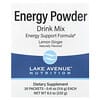 Energy Powder Drink Mix, Lemon Ginger, 20 Packets, 0.41 oz (11.6 g) Each