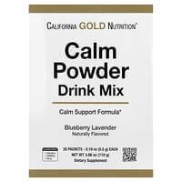 Lake Avenue Nutrition, Campuran Minuman Serbuk Calm dengan Kalium dan AminoCalm, L-Triptofan dan L-Teanin, Lavender Bluberi, 20 Bungkus, Masing-Masing 5,5 g (0,19 ons)