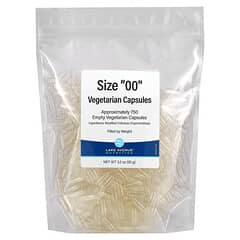 Lake Avenue Nutrition, Capsules vides de taille “00”, Environ 750 capsules végétariennes vides
